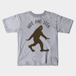 Sasquatch Wants to Play Hide and Seek Kids T-Shirt